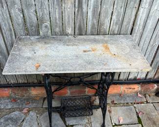 Granite-top sewing machine table