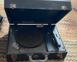 Vintage crank record player