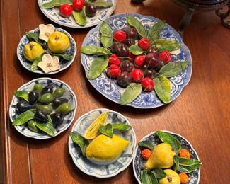 Blue and white dishes