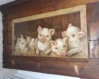 Pigs print in great frame