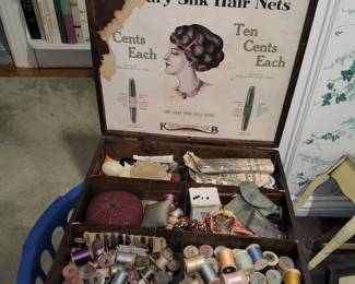 As found, Hair net store display case