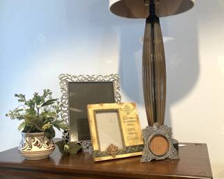 Another lamp; frames