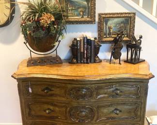 One of two matching 3-drawer chests