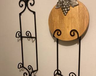 Plate holders; cutting board