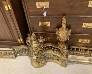 Ornate fireplace fenders