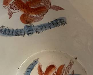 Asian style fish bowl planter