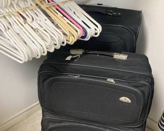 Hangers; more luggage