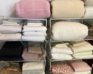 Some of the blankets and sheets