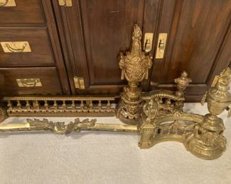 Ornate fireplace fenders