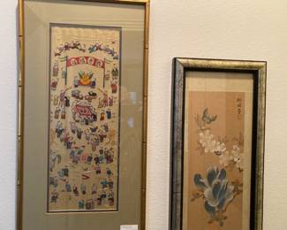 Framed silk