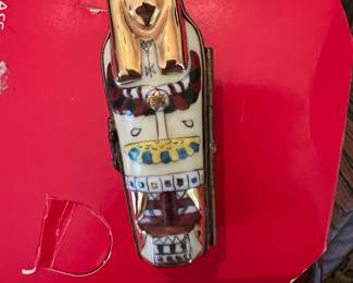 Limoges Pharoah mummy box