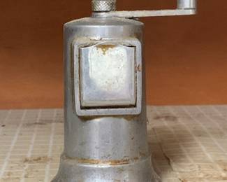Vintage pewter pepper mill