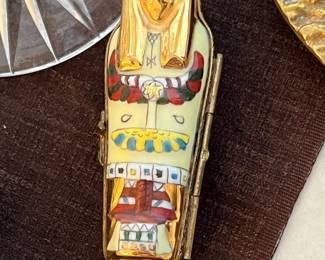 Limoges Pharoah mummy box