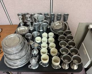 Vintage Full Set Wilton Set of Pewter Dishes