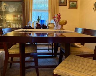 Cherrywood table and matching chairs