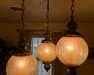 Antique Brass 3 Globe Chandelier