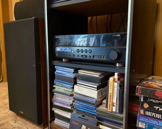 Yamaha RXV 467 AV Receiver, Vintage Speakers, Klipsch center channel, various DVD's and VHS tapes
