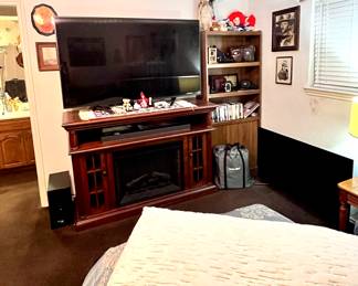 65” Sony Bravia TV, Allen & Roth Electric fireplace