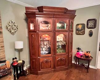 Vintage entertainment center and tea table