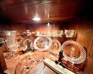 Pink depression glass