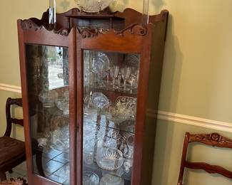 Antique oak china cabinet or bookcase