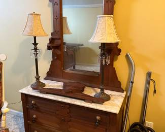 Antique walnut dresser