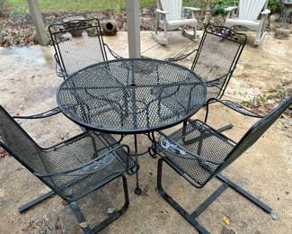 Wrought iron patio set