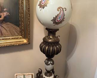 Antique parlor lamp