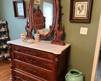 Antique rosewood dresser with hidden drawer