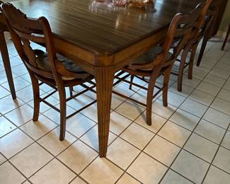Antique chairs, 1930s dining table