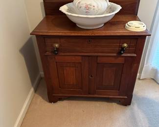 antique walnut washstand or nightstands 