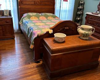 Antique walnut bedroom furniture