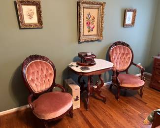 Antique parlor furniture 