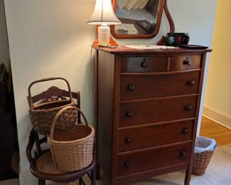 Vintage chest of drawers with mirror