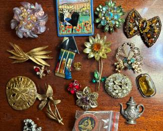 Costume jewelry, brooches
