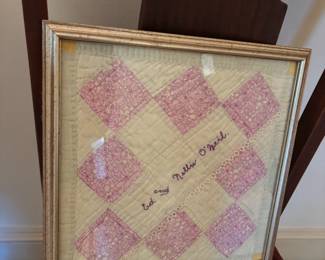 Framed quilted piece
