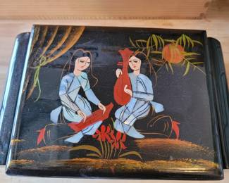 Black Lacquered Jewelry Box