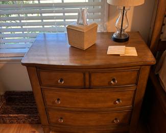 Bow-front Nightstand w/ crystal pulls by Hooker Furniture