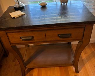 Single-drawer Stone-top Nightstand by Hooker Furniture