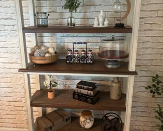 Farmhouse-Style Display Eterge Shelves (2 Available, Matching) by Riverside