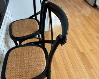 Pier One rattan-seat counter-height chairs (3 available)