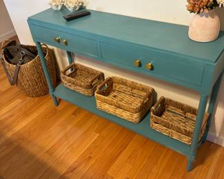 Teal-painted Console Table