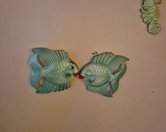 1950s Kissin ceramic Fish Miller Studio Chalkware