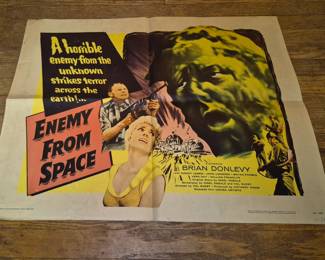Vintage 1950s Enemy from Space Movie poster