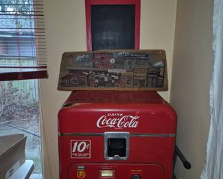 Vintage Coke Coca-Cola machine Pike Place market wood wall Sculpture! Retro Coca Cola signs