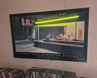 Neon lighted print Boulevard of Broken dreams
