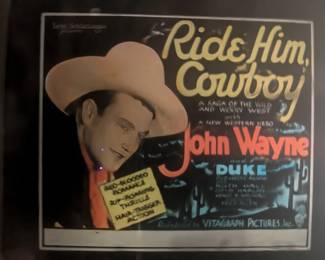 Ride Him Cowboy - John Wayne, magic lantern glass slide