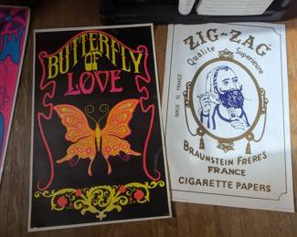 Vintage Black light Velvet Posters