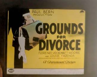 Pre Hayes Code... Grounds for Divorce
Magic lantern glass slide