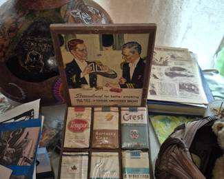 Vintage store cigarette display